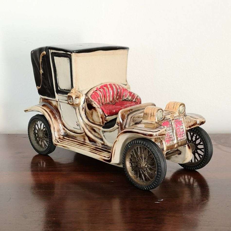 Italian Porcelain Antique Car Decanter Vintage Lanchester 1908 C.C.Art 2598 Made in